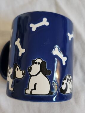 Waechtersbach Coffee Mug Germany Dog & Bones Blue Mug 12oz